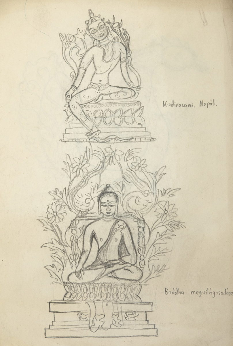 Buddhista istenségek rajzai